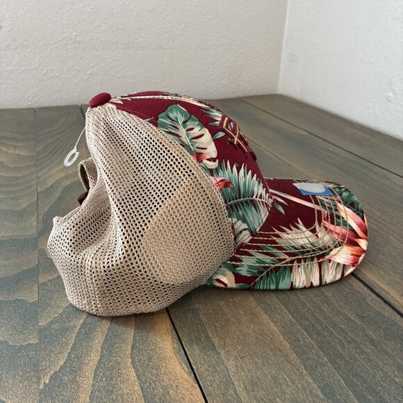 Florida State University Seminoles Floral Print Mesh Back Snapback Cap (C9) - Picture 4 of 9